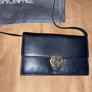 Gucci Calfskin Wallet Crossbody.